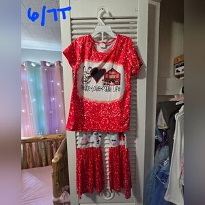 Boutique T-shirt and flare pants 6/7t